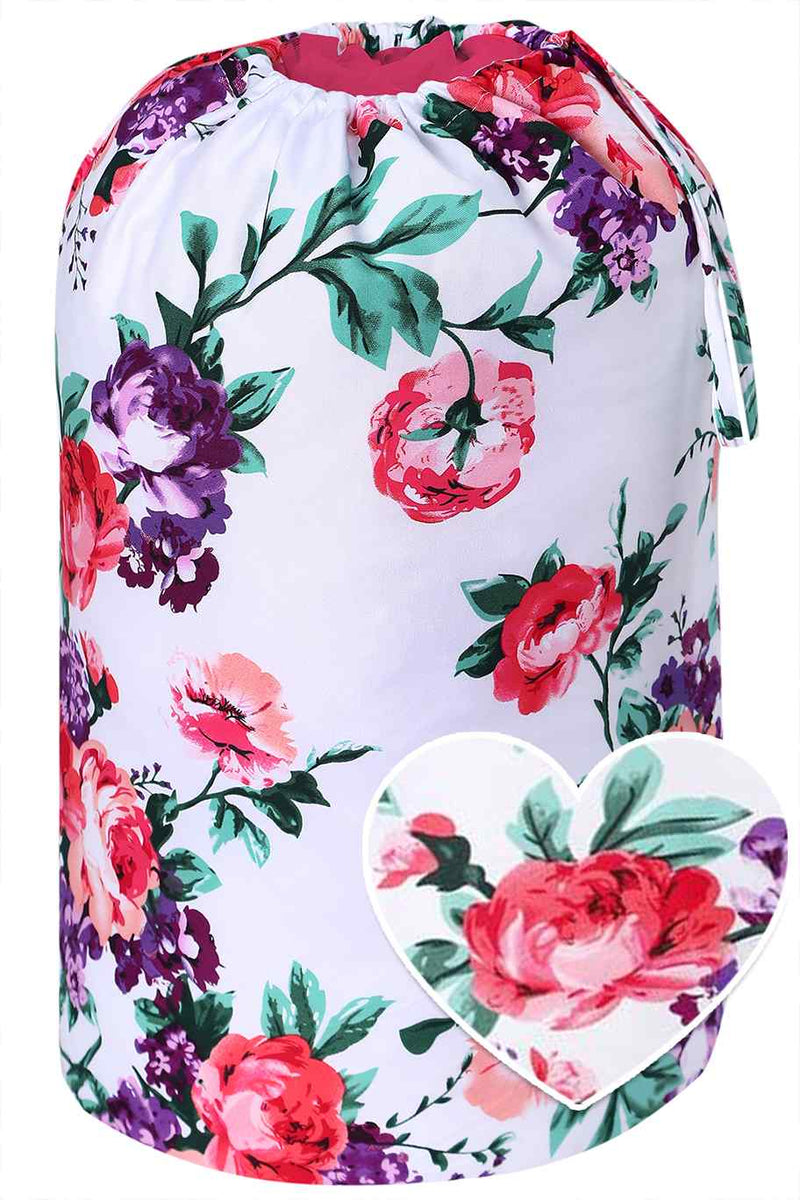 White Floral Petticoat Bag For 2 Petticoats with cutout