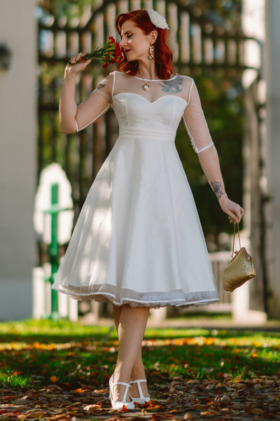 Vintage 50s Wedding Dresses | Retro Tea Length Bridal Gowns Vintage 50s Wedding Dresses | Retro Tea Length Bridal Gowns