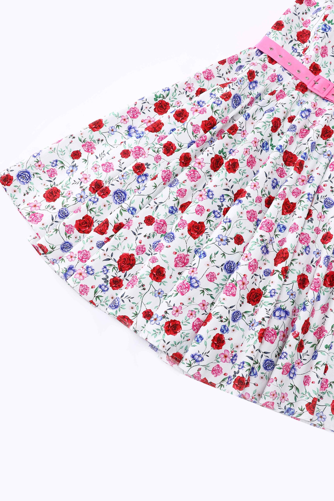  Close up view of White Rose Halter Dress