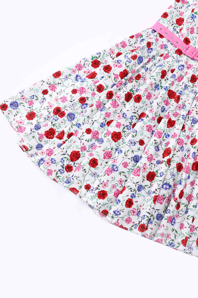  Close up view of White Rose Halter Dress