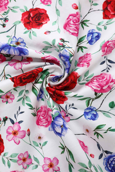  Close up view of White Rose Halter Dress