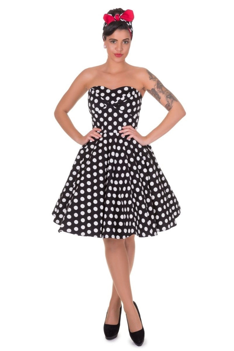 Retro Black Polka Dot Dress