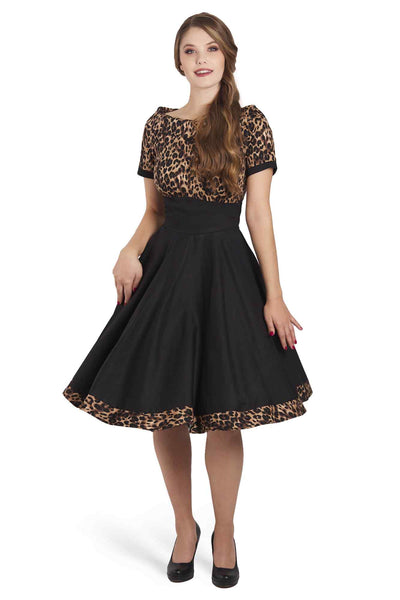 Swing Dress in Leopard Print