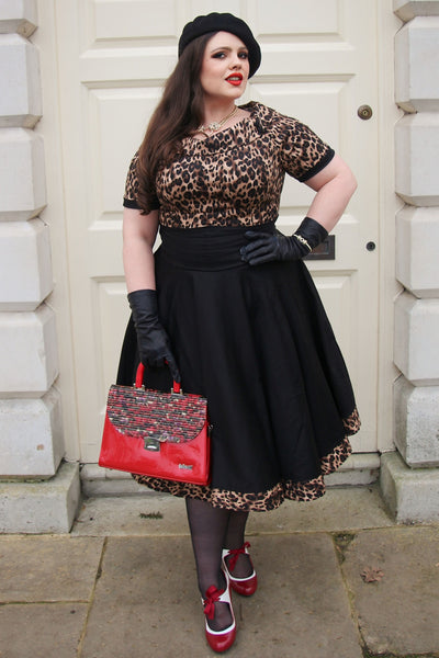 Darlene Swing Dress in Leopard Print
