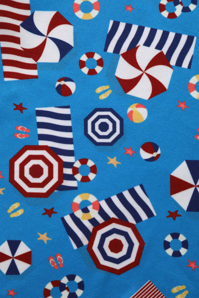 Pattern of Matilda Wrap Dress In Blue Parasole Print
