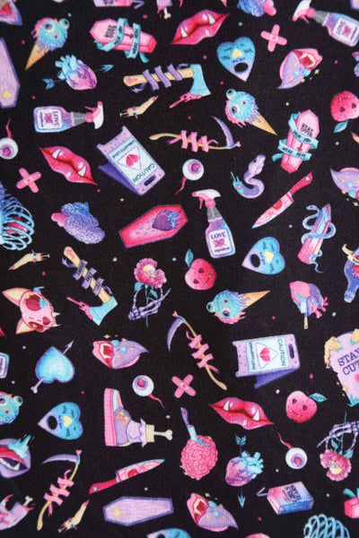 Close up view of Y2K Goth Punk Wrap Dress