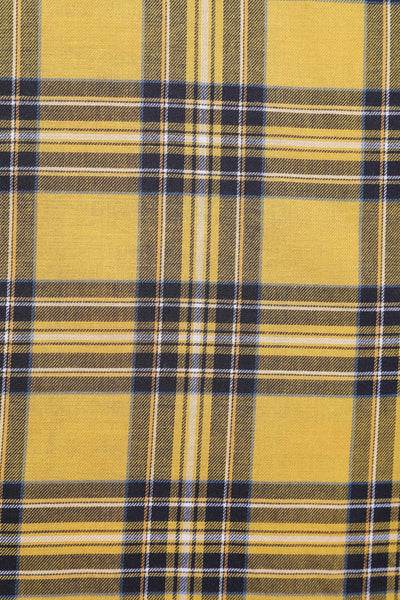 Penelope Yellow Tartan Shirt Dress