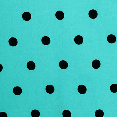 Claudia Flirty Fifties Style Polka Dot Dress Turquoise & Black