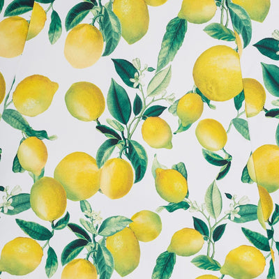 Claudia Flirty Fifties Style Dress in White and Yellow Lemons