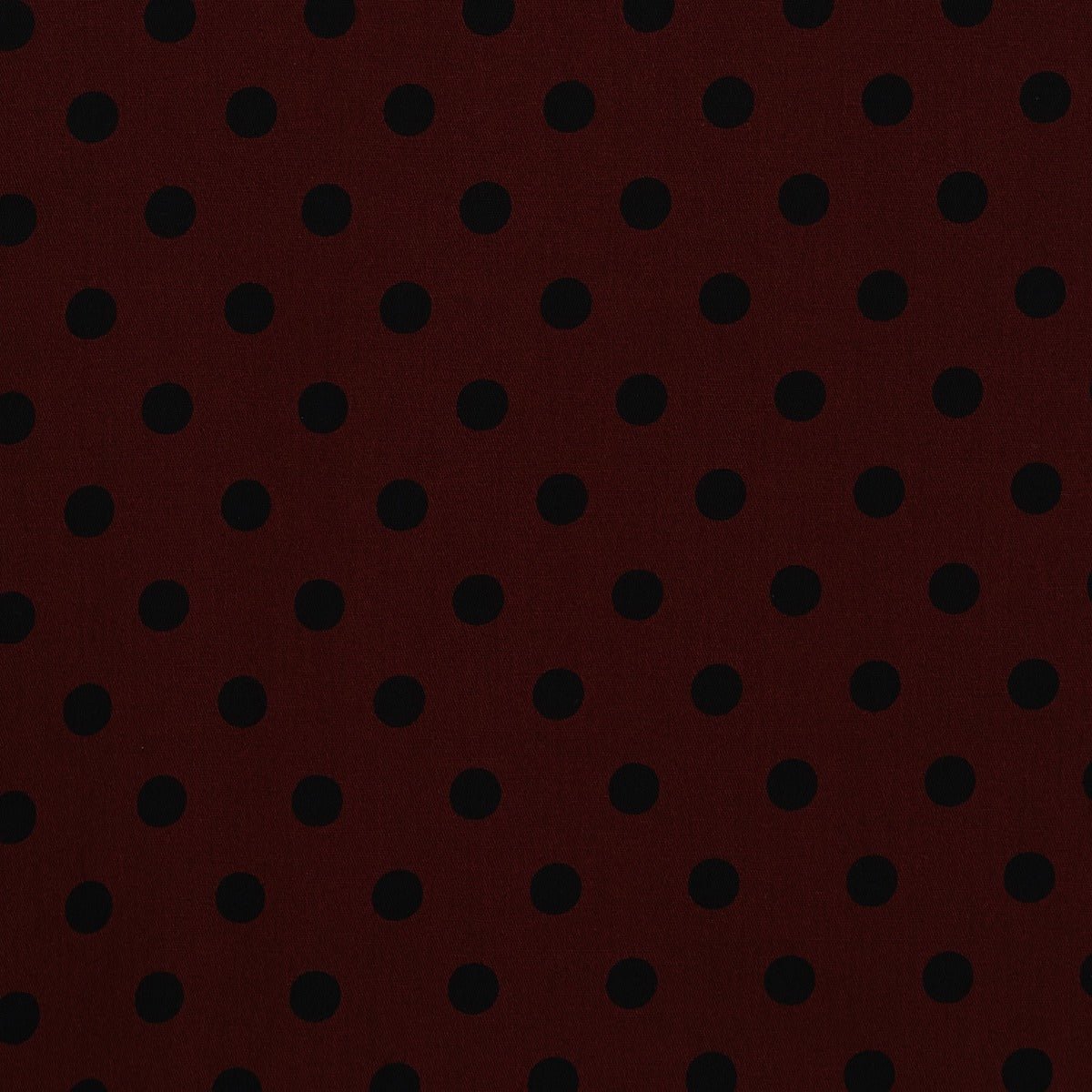 Burgundy with black polka dots swatch