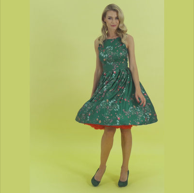 Annie Green Bird Print Dress