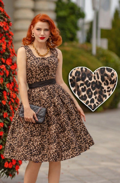 Amanda Leopard Print Swing Dress1