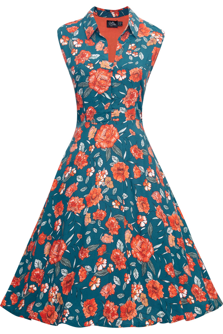 Orange and blue sundress online