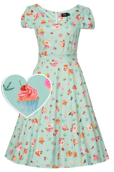 Cap Sleeved Skater Dress In Afternoon Print