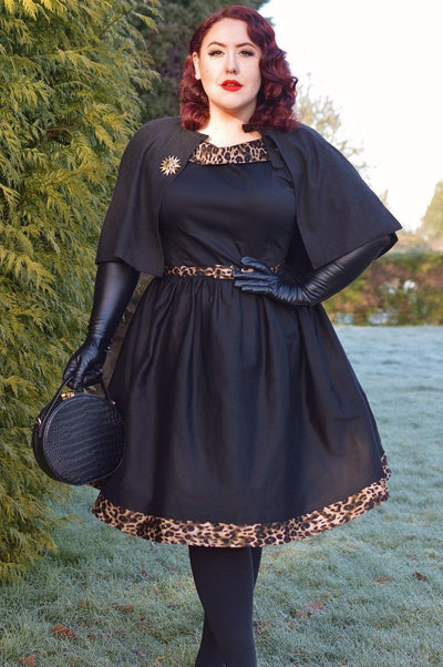 Cindy Retro Dress in Leopard Print6