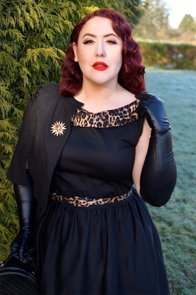 Cindy Retro Dress in Leopard Print7