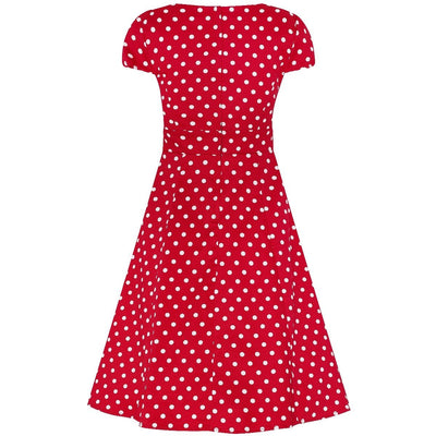Woman's Flirty Fifties Style Dress in Red