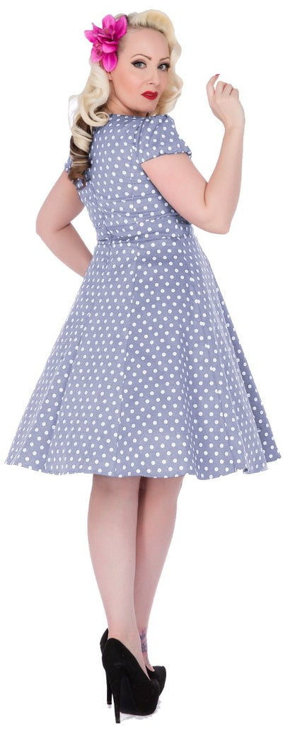 Lilac & White Polka Dot Swing Dress