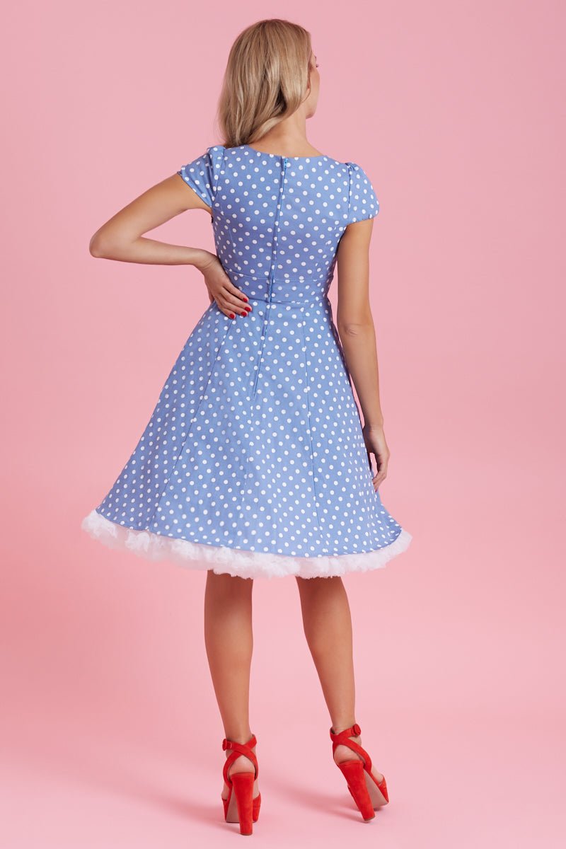 Lilac & White Polka Dot Swing Dress