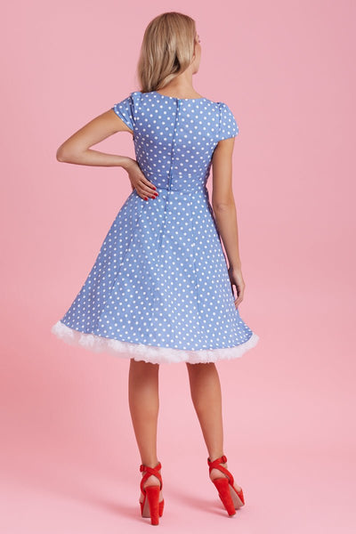 Lilac & White Polka Dot Swing Dress