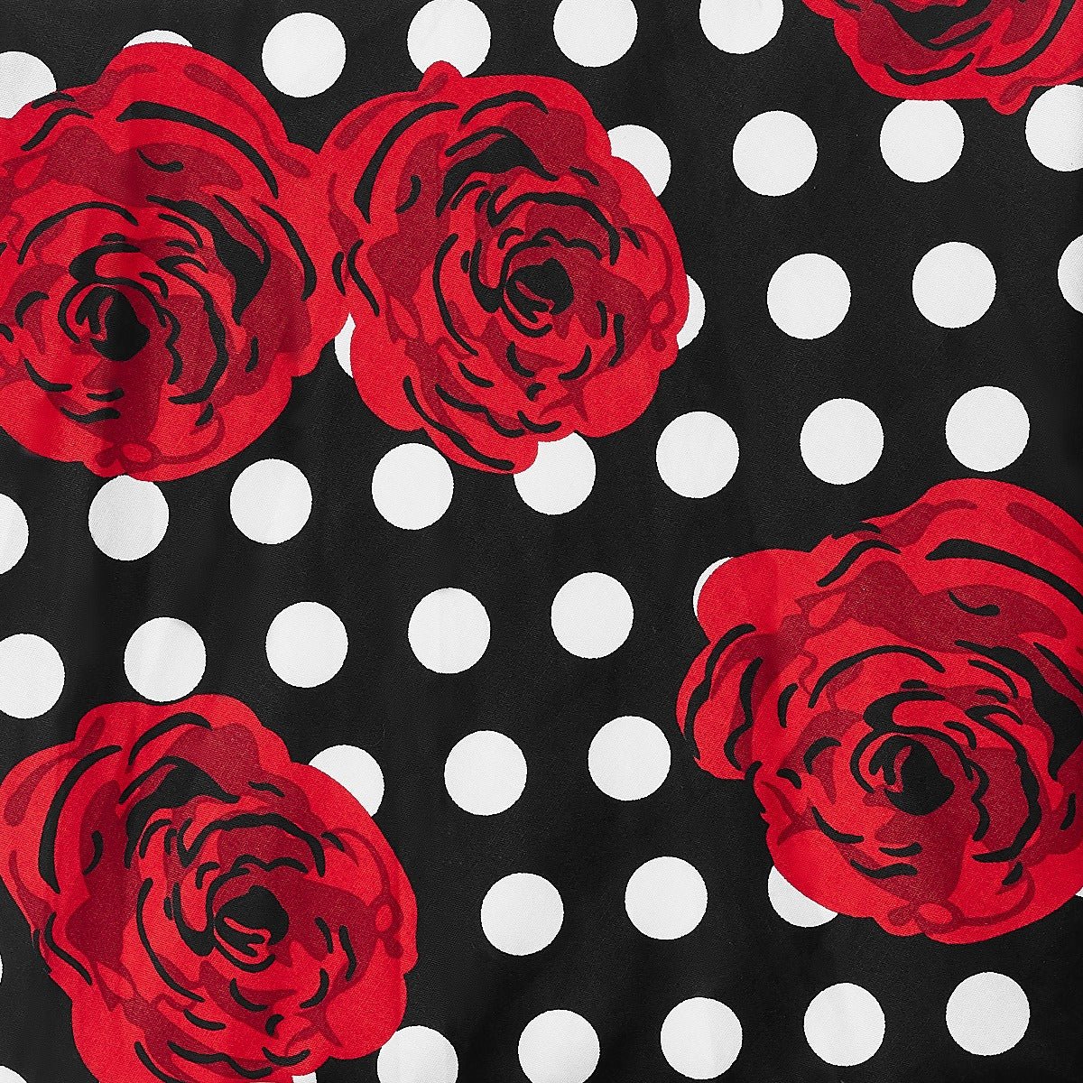 Women's Polka & Roses Swing Dress