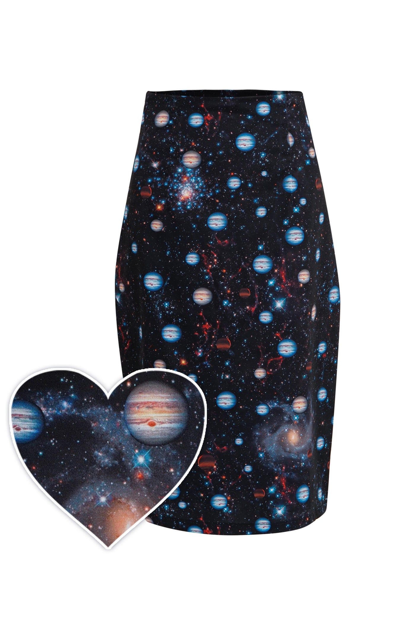 Falda Chic Pencil Skirt in Space Print
