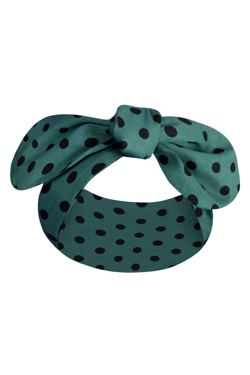 Green Vintage Headband with Tie Knot