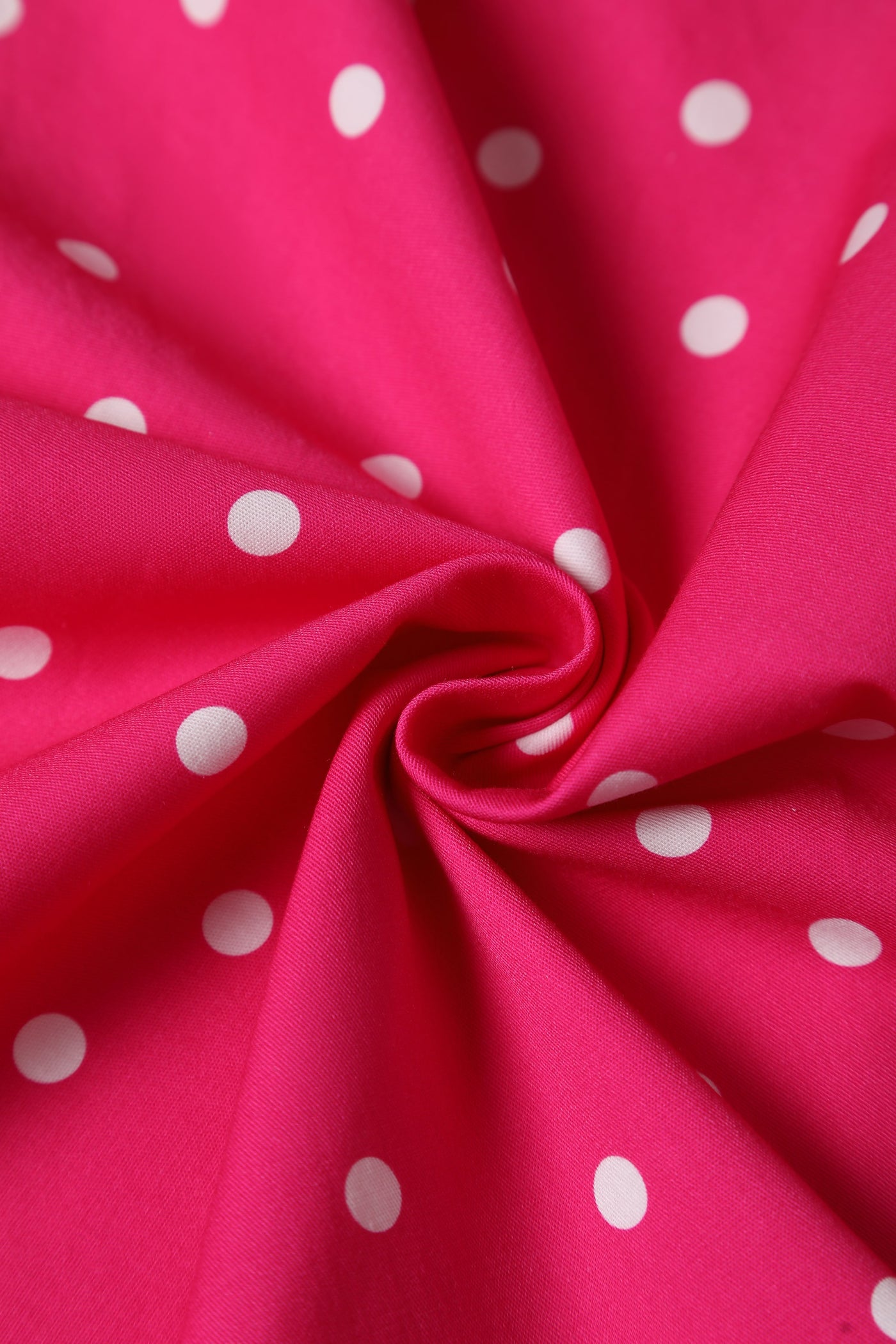 Hot Pink Polka Dot Swing Dress
