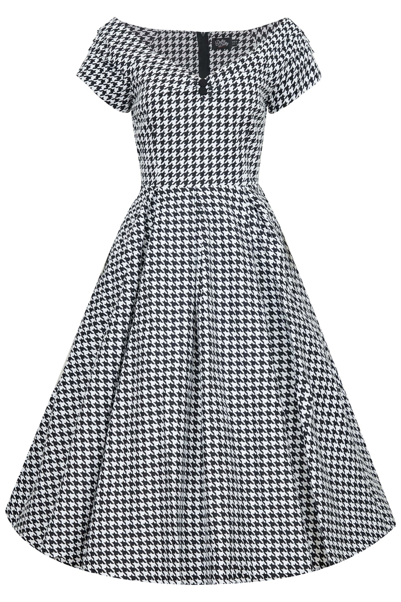 Houndstooth Midi Dress For Women front view