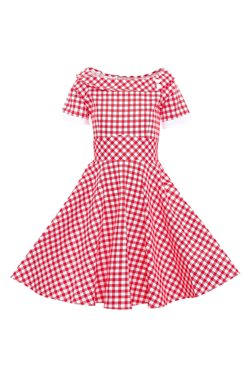 Kids Red Gingham Dress