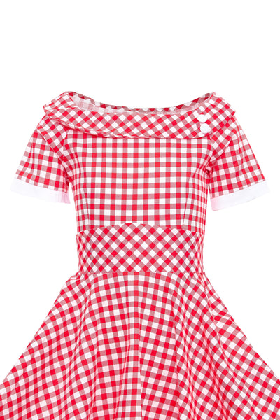 Kids Red Gingham Dress