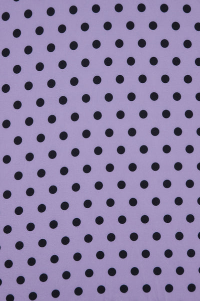 Lavender Polka Dot Wrap Dress