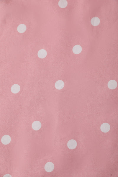 Light Pink Polka Dot Halterneck Dress
