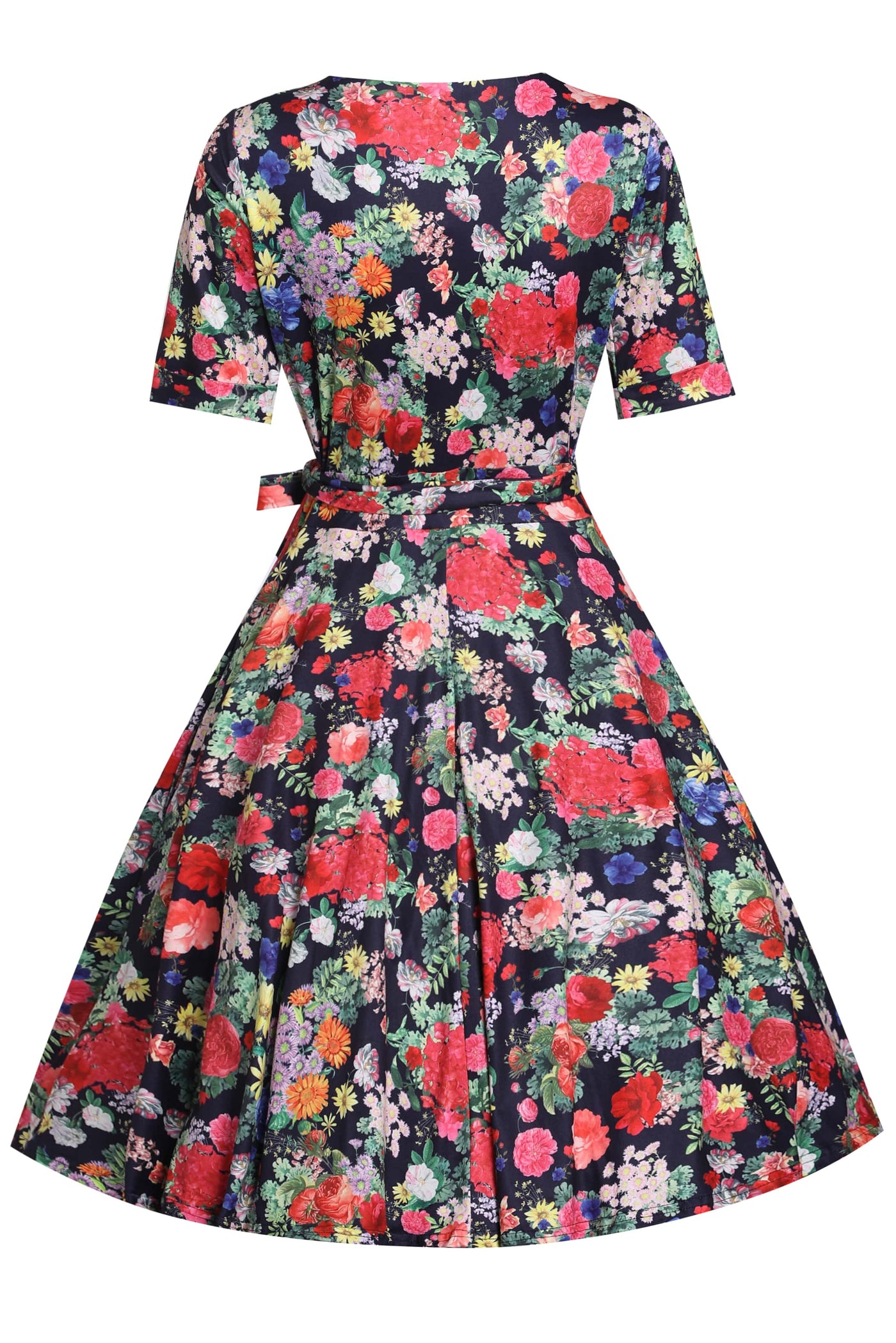 Midnight Garden Wrap Dress