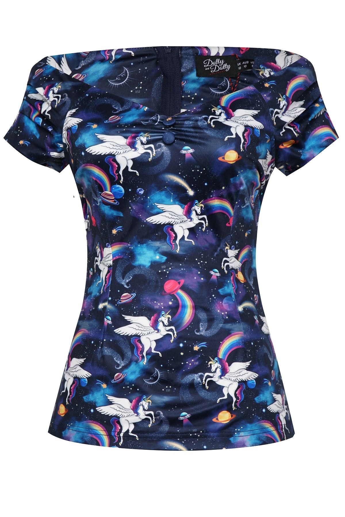 Off Shoulder Blue Unicorn Top