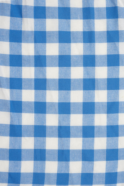 Off Shoulder Blue Gingham Dress