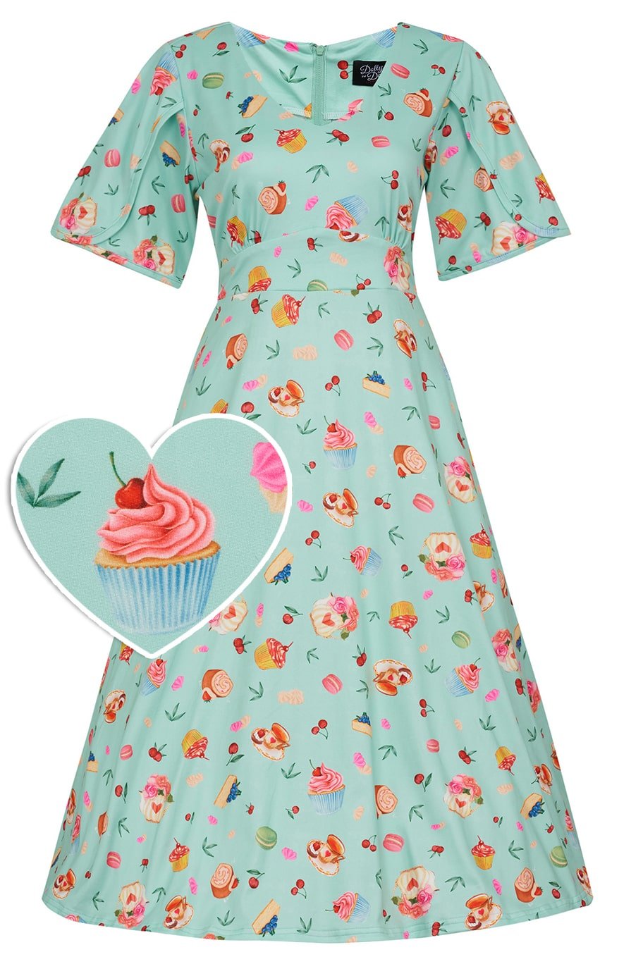 Petal Sleeve Dress In Afternoon Tea Print