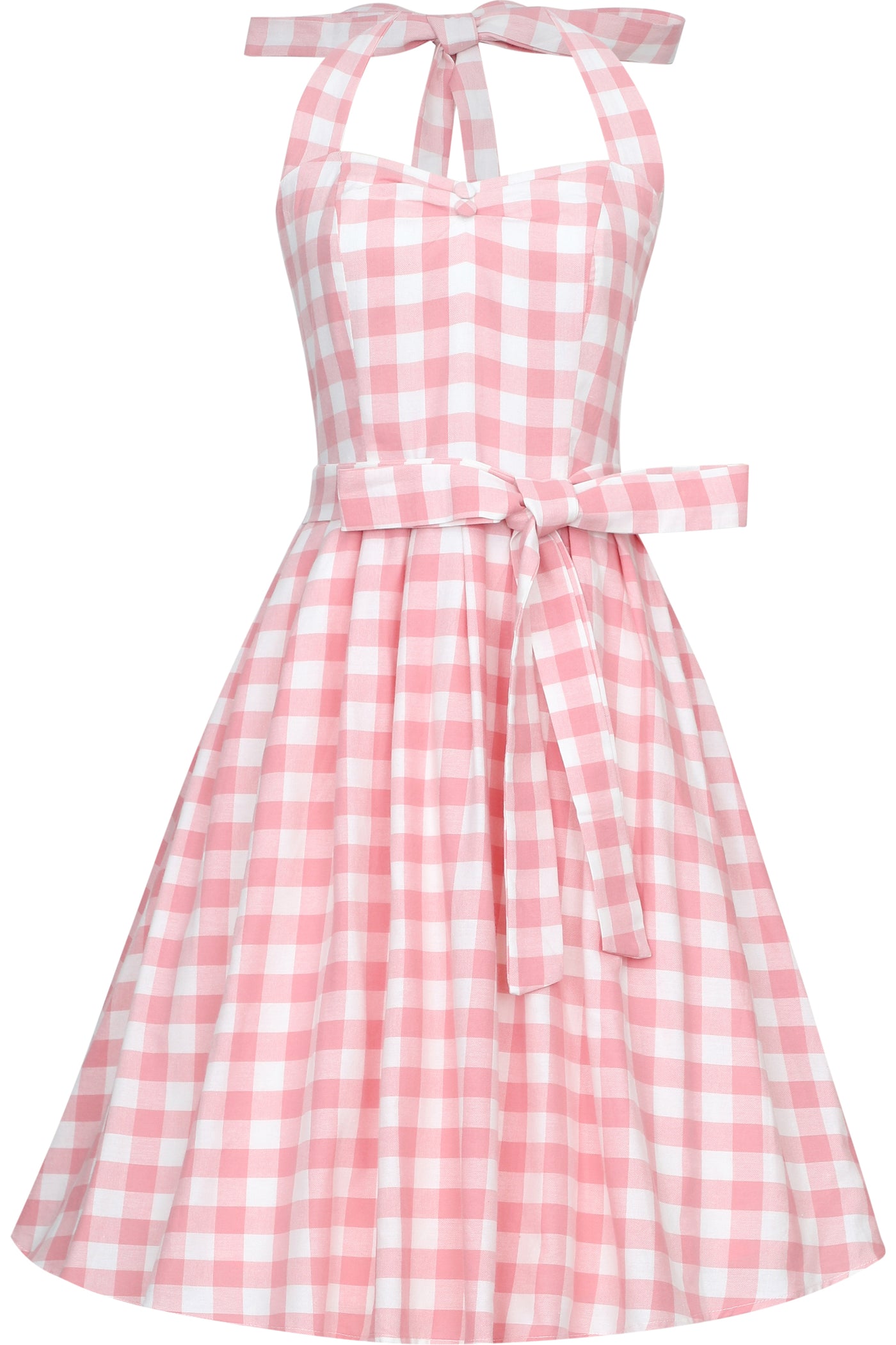 Pink Gingham Swing Dress