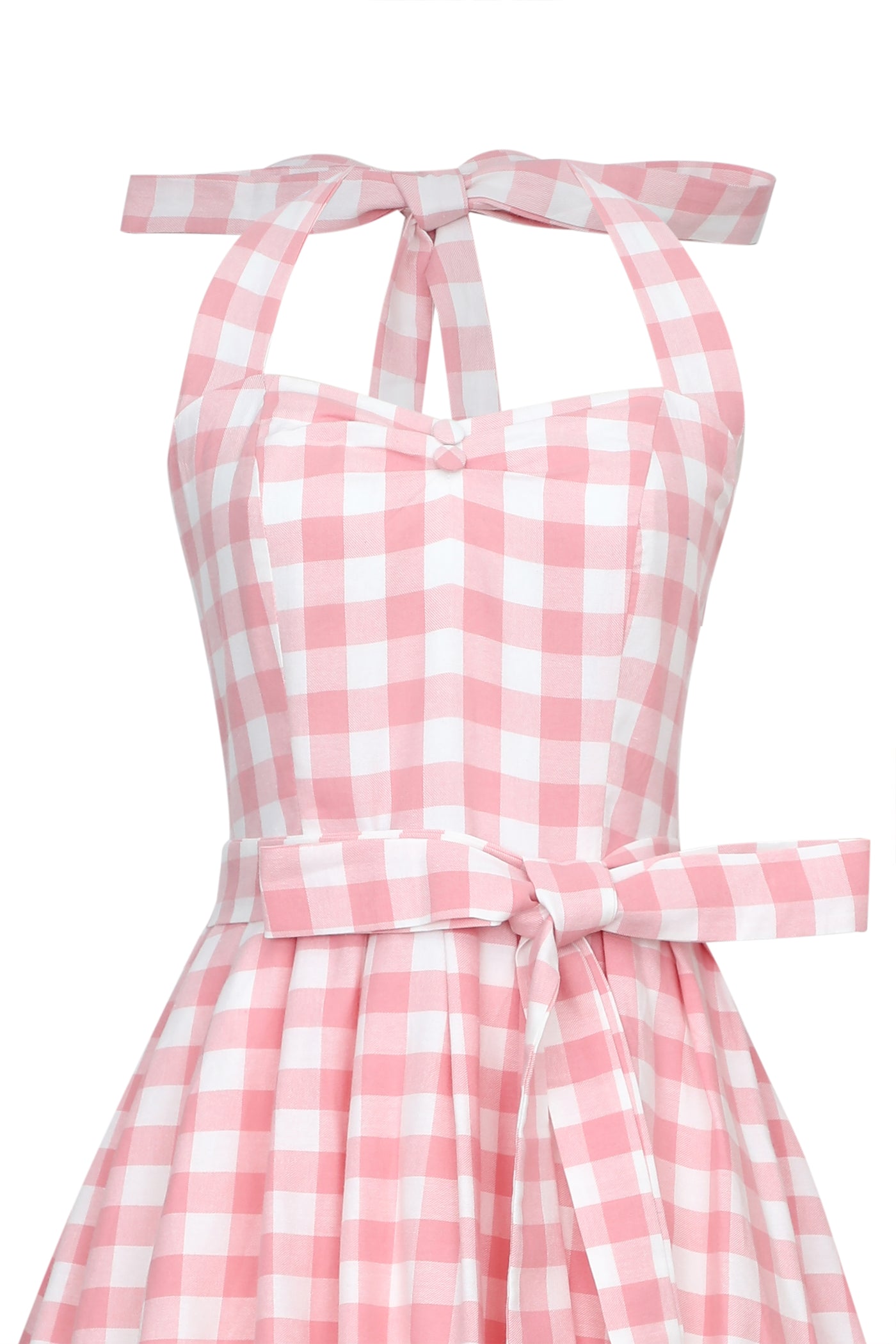 Pink Gingham Swing Dress