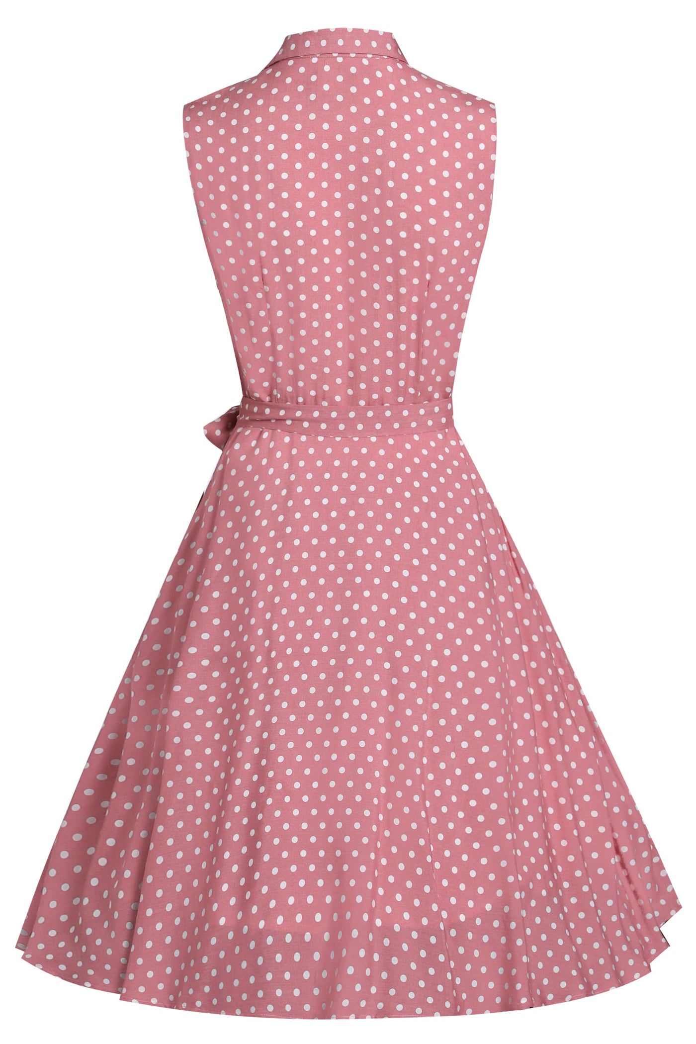 Pink Polka Dot Shirt Dress
