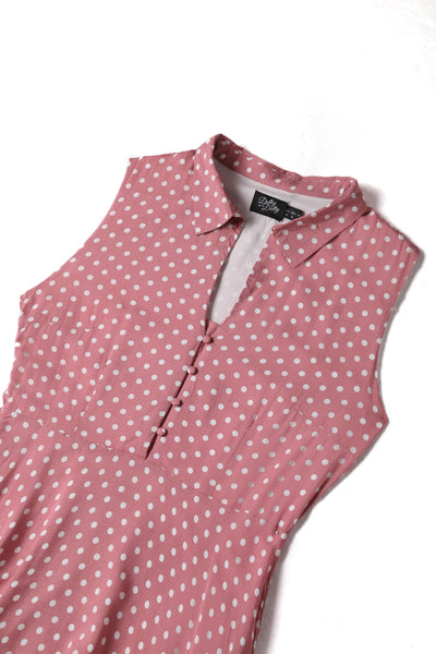 Pink Polka Dot Shirt Dress