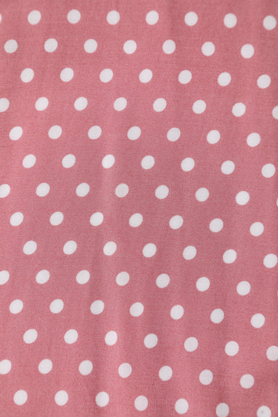 Pink Polka Dot Shirt Dress