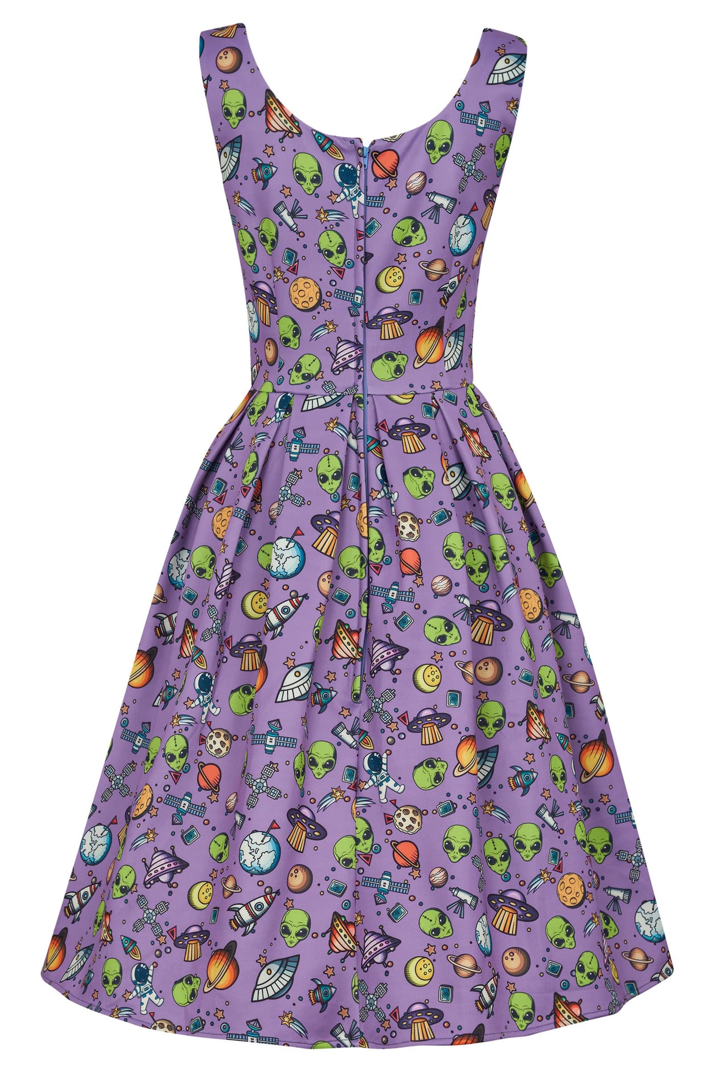 Purple UFO & Alien Swing Dress