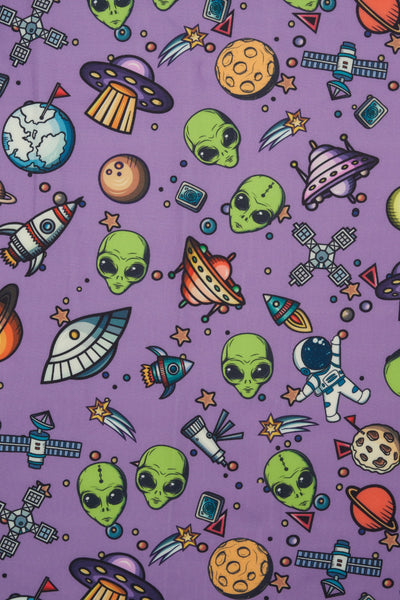 Purple UFO & Alien Swing Dress