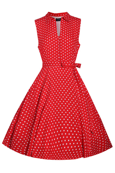 Red Polka Dot Shirt Dress