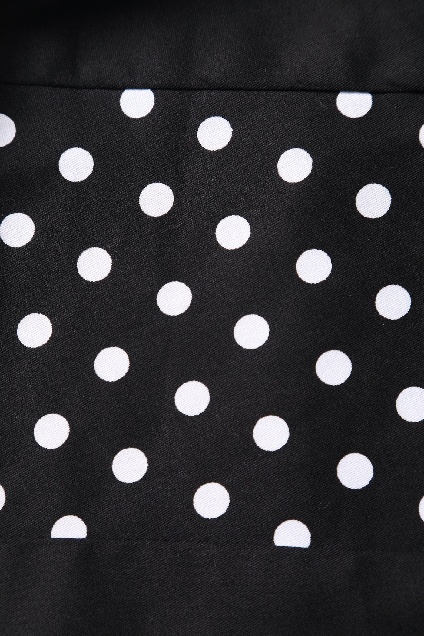 Retro Black Polka Dot Panel Swing Dress