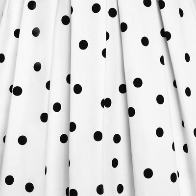 Rockabilly White & Black Polka Dot Swing Dress