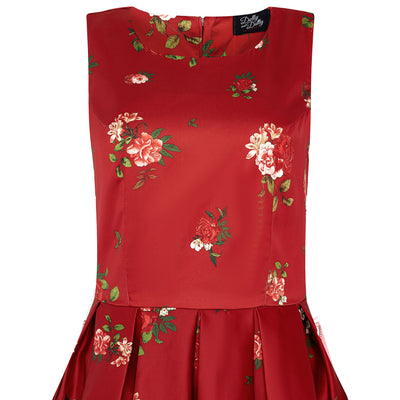 Annie Raising Rose Swing Dress Burgundy