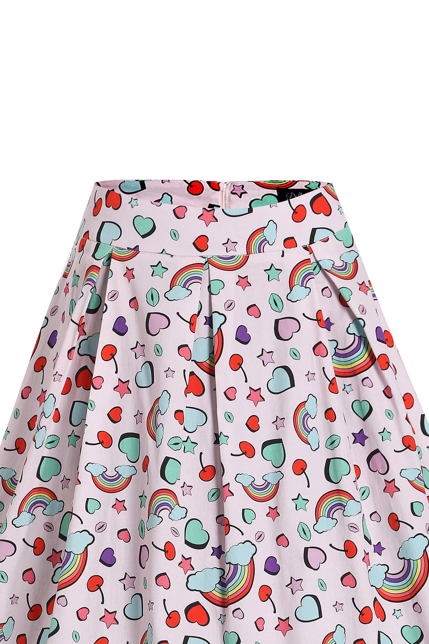 Heart & Rainbow Print Skirt