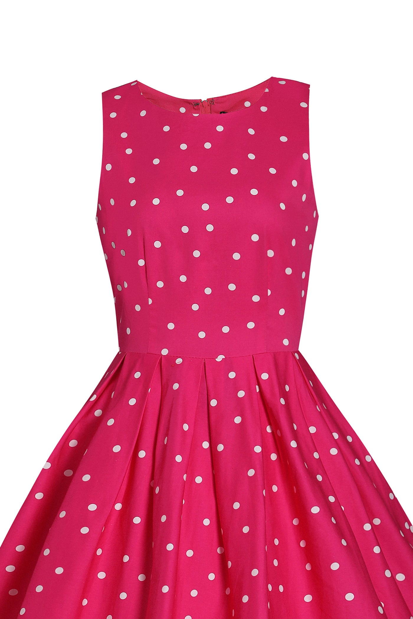 Stylish 50's  Retro Swing Dress in Dark Pink